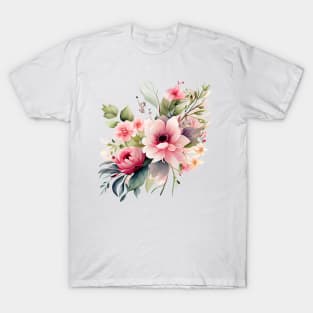 pink flowers bouquet T-Shirt